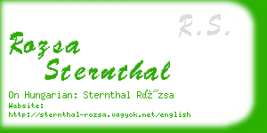 rozsa sternthal business card